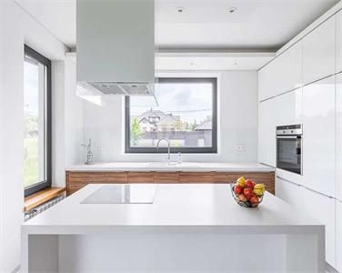 Modern Minimalist Multifunctional Large Sized Milky White PVC Kitchen Cabinet