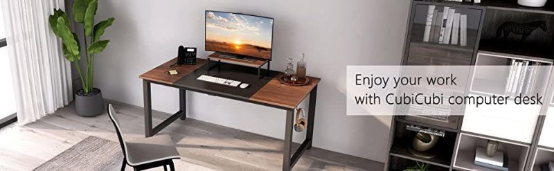 Strong Study Writing Table with Wood and Metal Modern Simple Style Computer Desk