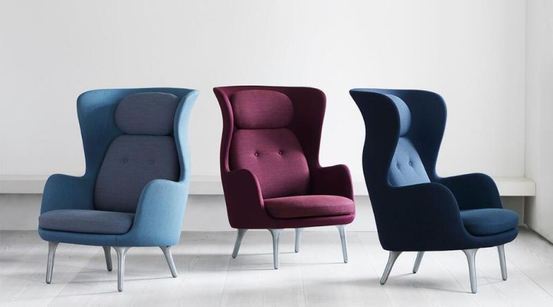 Nodic Designer Armchair Lounge Chair High Back Living Room Furniture Metal Wooden Legs Leisure Chair Set