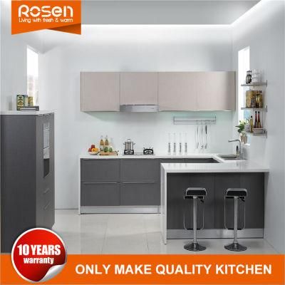 Home Used Practical MDF Melamine Kitchen Cabinet in Gray &amp; Mistyrose