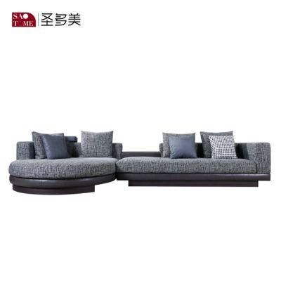 Living Room Furniture Luxury Leather Sofa with Stainless Steel Feet