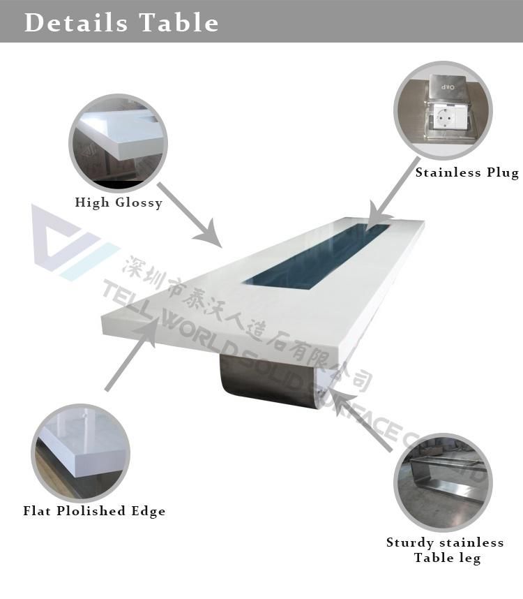 Tell World Corian Conference Table Office Meeting Table