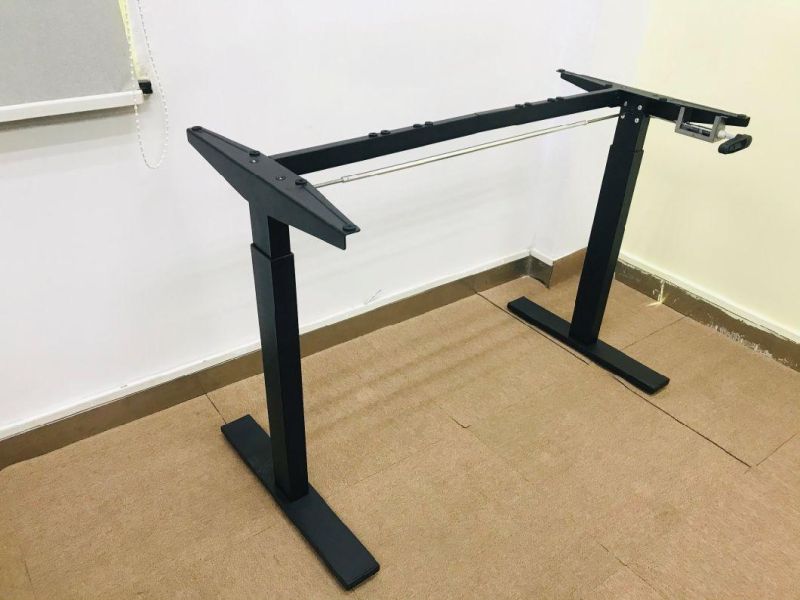 Hand-Cranked Light-Weight Version of Lifting Table Frame/Computer Desk/Standing Desk (B0205AS)