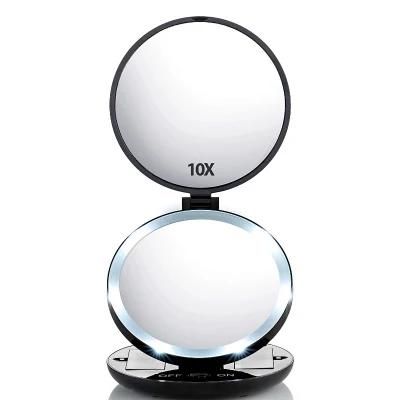 Compact Double Sided 10X 5X Magnifying Makeup Mirror