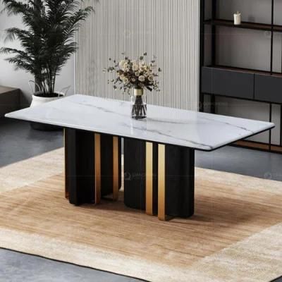 OEM/ODM Modern Design House Furniture Dining Table Marble Dining Table