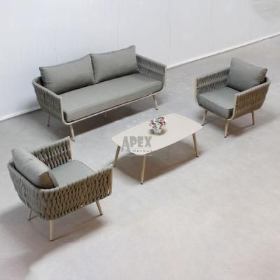 Modern Outdoor Garden Wicker Rope Sofa Set Furniture