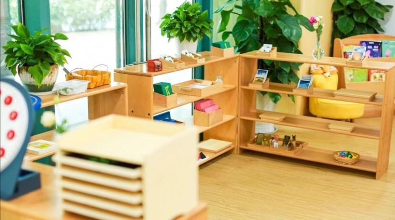 Preschool and Kindergarten Cabinet, Kindergarten Kids Furniture, Kids Modern Wooden Furniture, Baby Furniture, Kids School Student Storage Grids