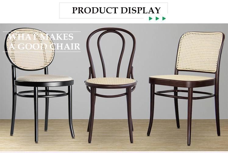 Furniture Modern Furniture Chair Home Furniture Living Room Furniture High Quality New Chinese Style Modern Cafe Leisure Wooden Rattan Dining Chairs