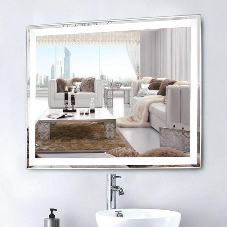 Home Decor Rectangle Framed Lighted LED Wall Bathroom Mirror