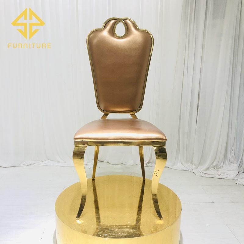 Wholesale Gold Metal Royal Hotel Dining Banquet Wedding Chair