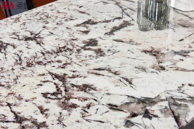 Italian Style Marble Dining Table for Modern Hot Selling Families and Hotels
