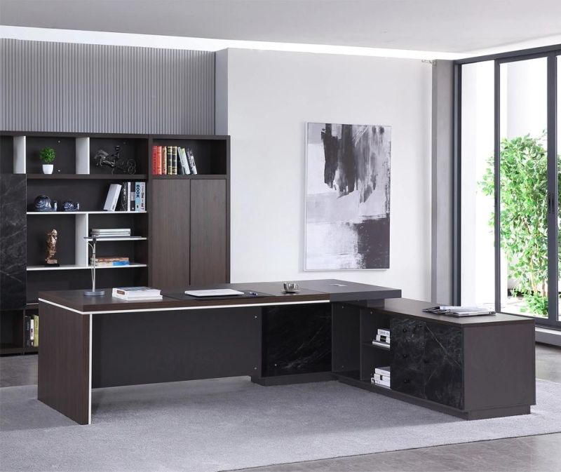 Office Melamine Modern Furniture Customized Marble Executive Computer Writing Desk