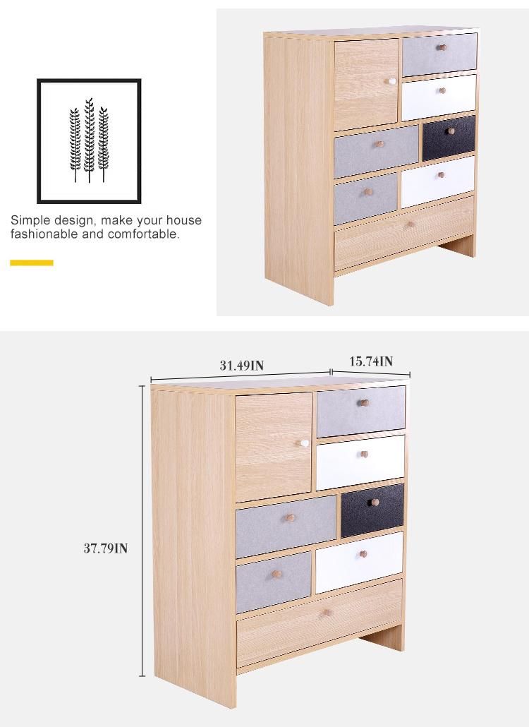 Factory Customized Imitation Antique Wood Storage Many Small Drawer Cabinet with Drawers