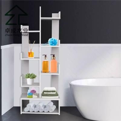 White Color Tree Style 15mm Melamine Particle Board Bookshelf