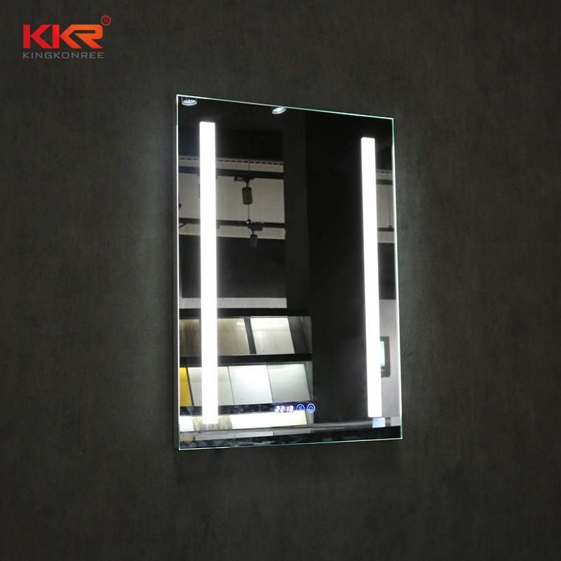 Rectangle Bathroom Defog Makeup Smart Touch Glass LED Mirror