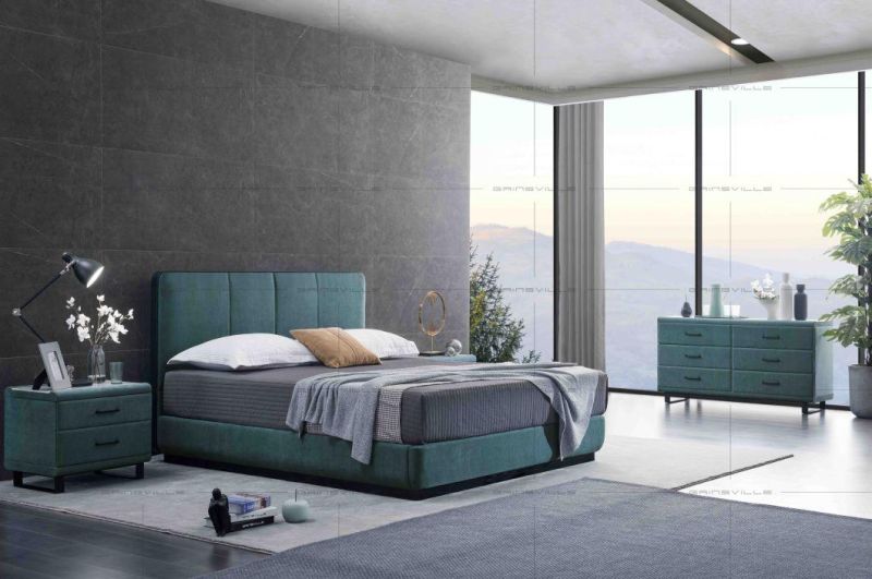 Modern Style Design Soft Leather Wall Bed in Factory Bedroom Furniture