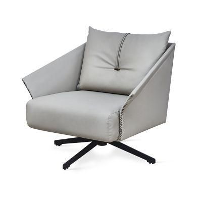 Cheap Price High Quality Leisure Single Lazy Modern Living Room Arm Recliner Luxury Metal Tube Sofa Chair