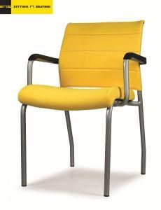 Mesh Folding Yellow Furniture Rotary Chair with Soft Bag Back