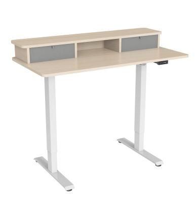 Ergonomic Home Furniture Electric Automatic Single Motor Sit Stand Height Adjustable Standing Desk with Shelf