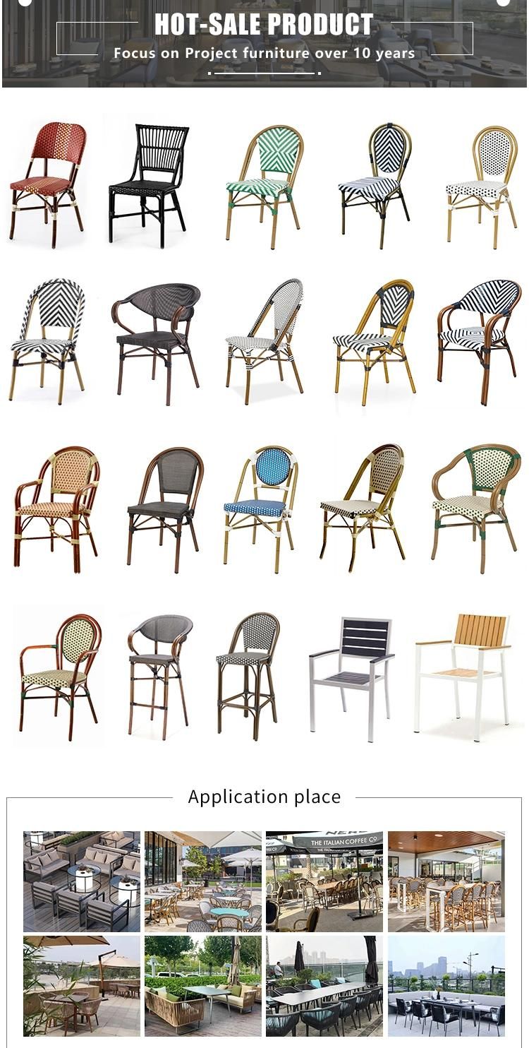 Modern Stackable Garden Furniture White Rattan Chairs (SP-OC359-1)
