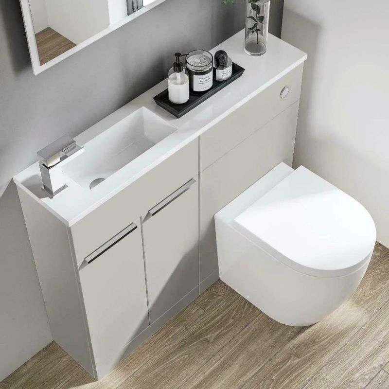 Toilet and Bathroom Vanity Unit Combined Basin Sink Furniture Indigo Blue