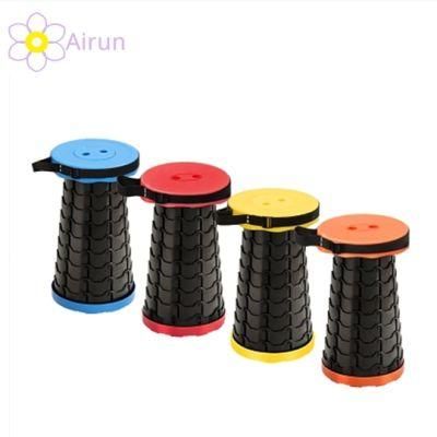Outdoor Telescopic Camping Stool Travel Portable Plastic Telescoping Base Incredible Retractable Folding Chair Stool