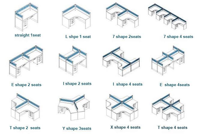 Stock Lots GS /Ce Stylish Unic Design Cubicles Furniture (HX-9CN0776)