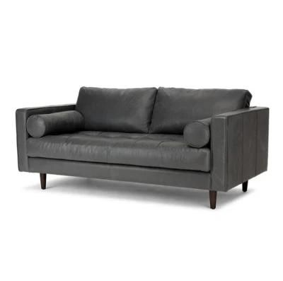 Grey Fabric Modern L Shape Sofa with Chaise Lounge