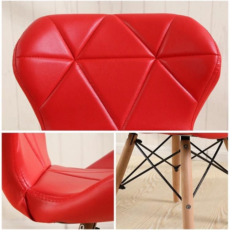 Wooden Legs PU Leather Fabric Dining Chairs Dining Chair Made in China