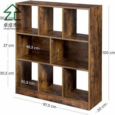 Book Shelf Display Storage with 6 Compartments
