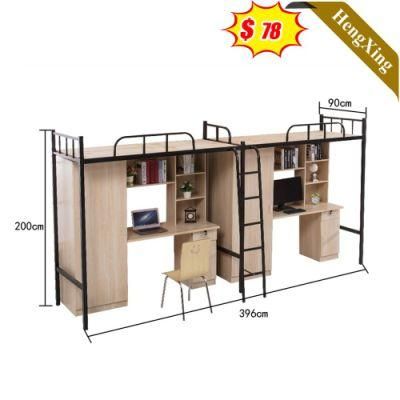 Simple Design Office Children Single Size Beds Student Dormitory Furniture Metal Bunk Bed