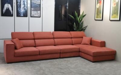 Modern Design Home Living Room Office Furniture L Shape Red Color Leisure Sectional Sofa