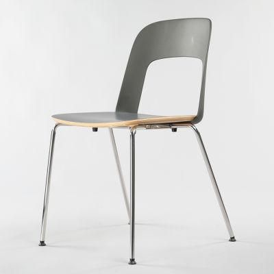 ANSI/BIFMA Standard Cheap Modern Stainless Steel Wood Dining Furniture Chair