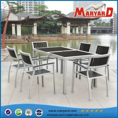 Anti-Scratch Outdoor Garden Hotel Terrace Rattan Wicker Aluminum Table and Chair Dining Room Furniture Set