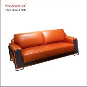 Fabric Upholstery Stylish Modern Leather Furniture for Office Sofa with Metal Iron Base Legs