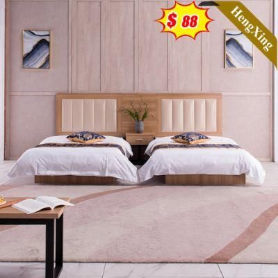 New Arrival Leather Headboard Double Bed Hotel Bed Hotel Bedroom Furniture