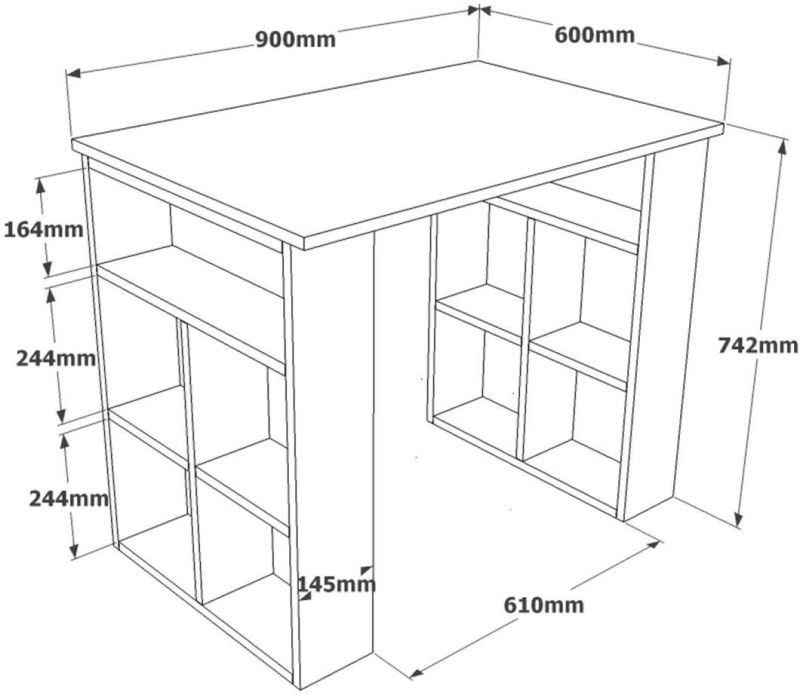 Hot Selling Good Quality Density Board Home Office Desk Wooden Metal Computer Table