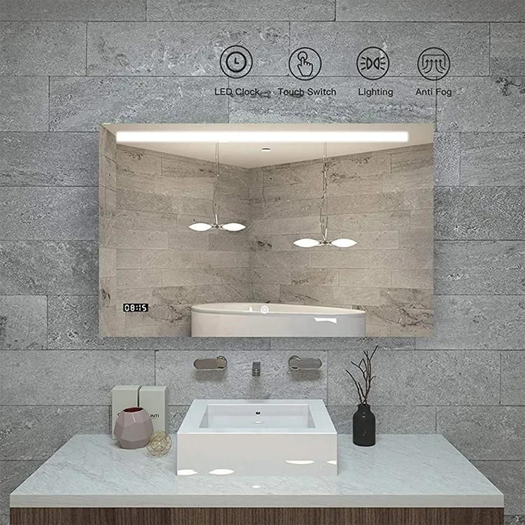 China Factory Customized Wall Hang Lighting Bathroom Vanity Mirror with LED Lights