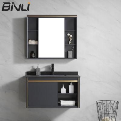 32 Inches Hot Selling Wall Mounted Space Aluminium Bathroom Cabinet Furniture with Waterproof Nature