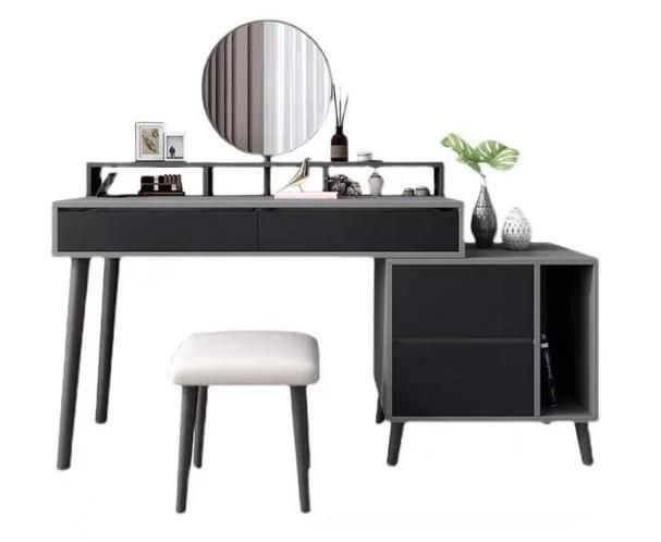 Modern Vanity Mirrored Drawers Wooden Bedroom Furniture Makeup Dresser Dressing Table