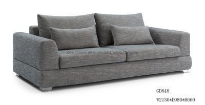 Modern Straigt Fabric/ Metal Feet Sofa
