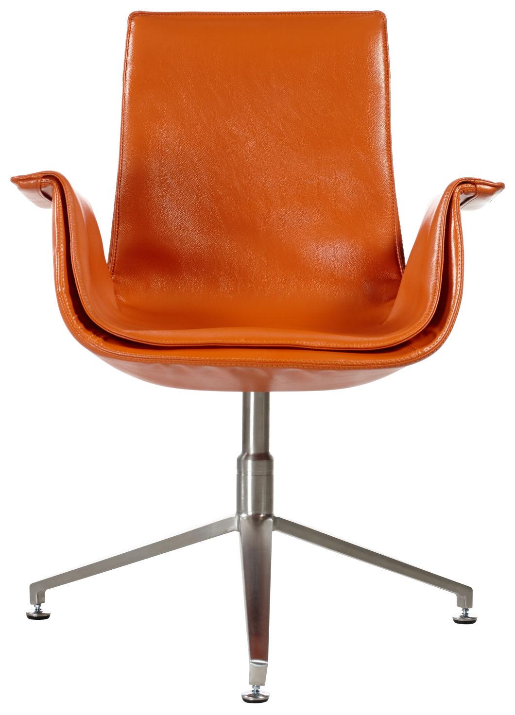 Modern Designer Rotary Office Chair with Stainless Steel Base