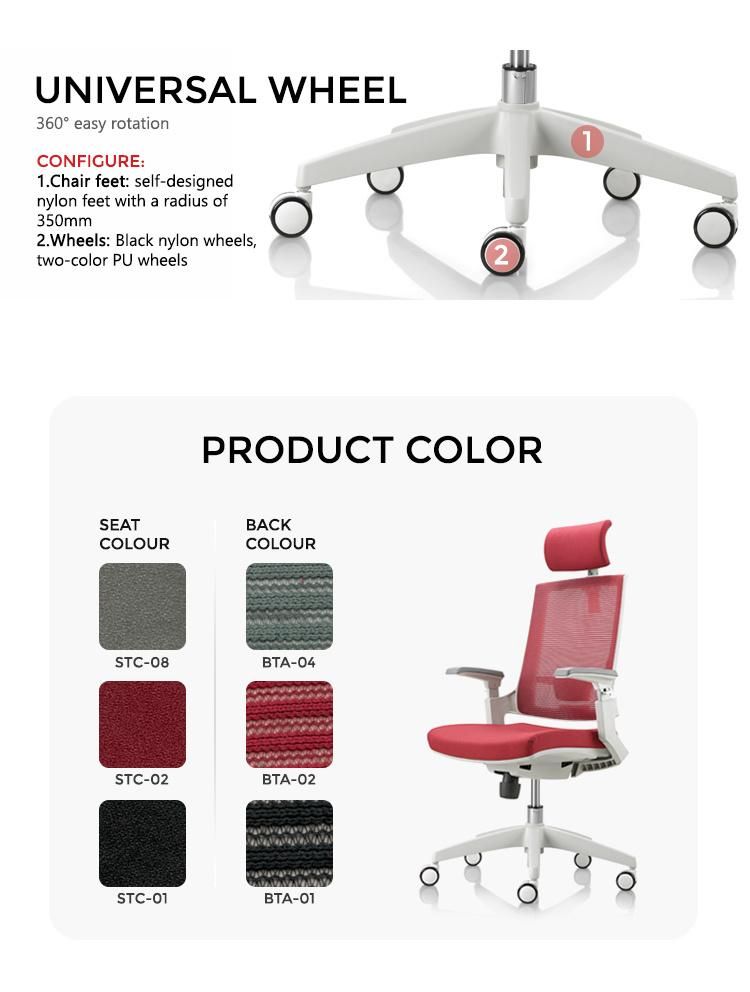 Modern Style Swivel Chair Ergonomic Computer Desk Mesh Fabric Office Chair