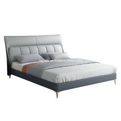 Luxury Bedroom Sets Furniture Wood Frame Leather King Bed