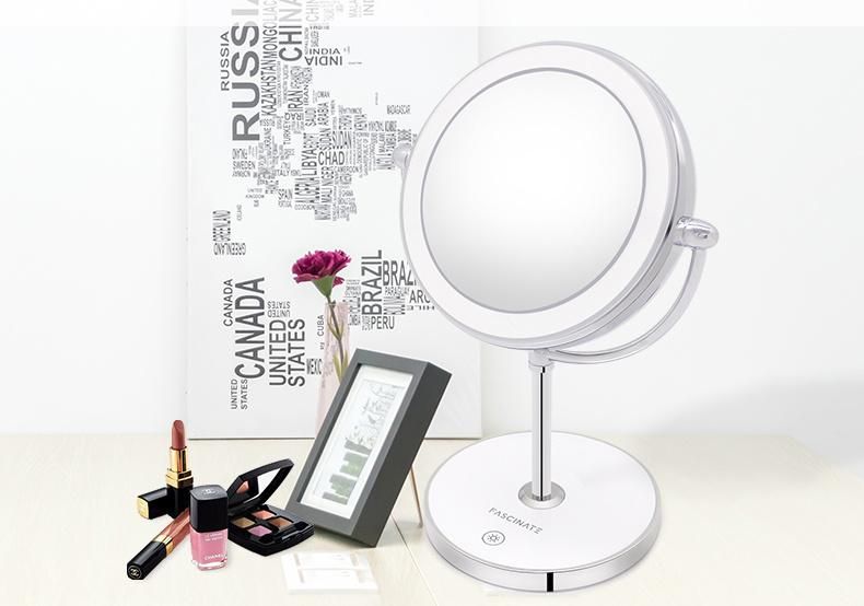 High-End Double Sided LED Makeup Mirror for Hairdressing