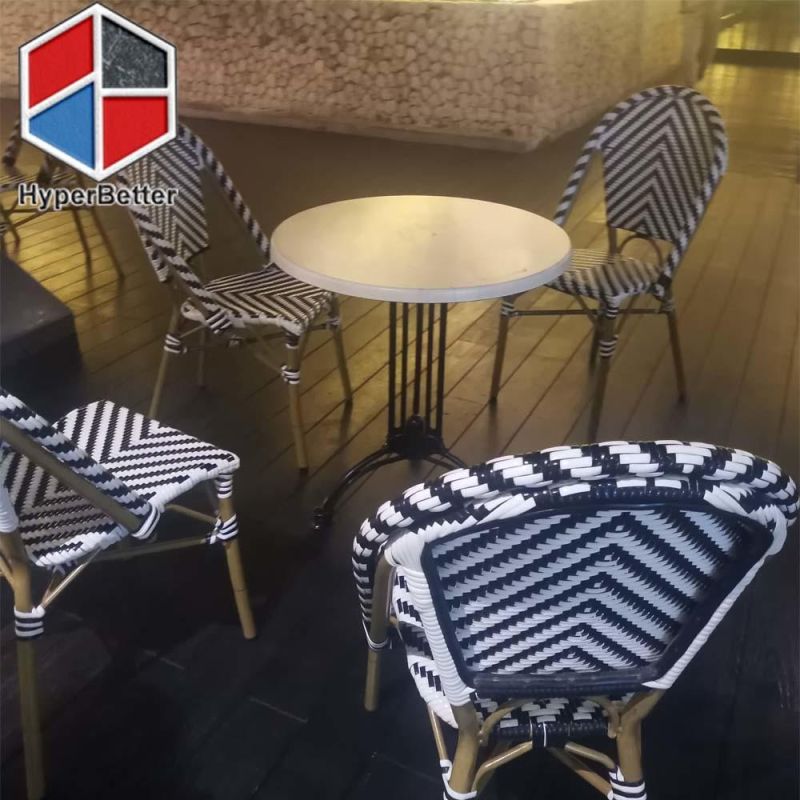 Aluminum Frame Rattan Bar Stools