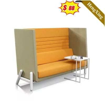 Modern Home Living Room Single Seat Sofas Simple Hotel Lobby Bar Waiting Room Gray and Orange Color Fabric Leisure Lounge Chair