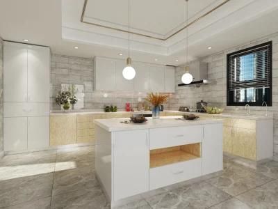 European Modular Kitchen Cabinet Melamine PVC Acrylic High Gloosy Pet Finish