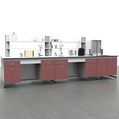 Factory Cheap Price Hospital Steel Stainless Steel Lab Bench, Durable School Steel Lab Furniture with Sink/