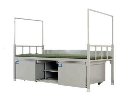 Wholesale Student Worker Steel Single Bed with Storage Drawer